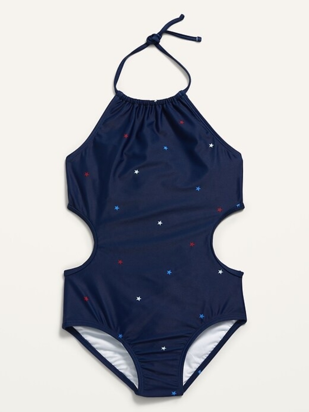 NWT Old Navy Printed Halter Side-Cutout One Piece Swimsuit for girls size 14 XL